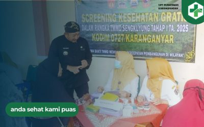 SCREENING KESEHATAN GRATIS dalam rangka TMMD SENGKUYUNG TAHAP I TA.2025 KODIM 0727/KARANGANYAR