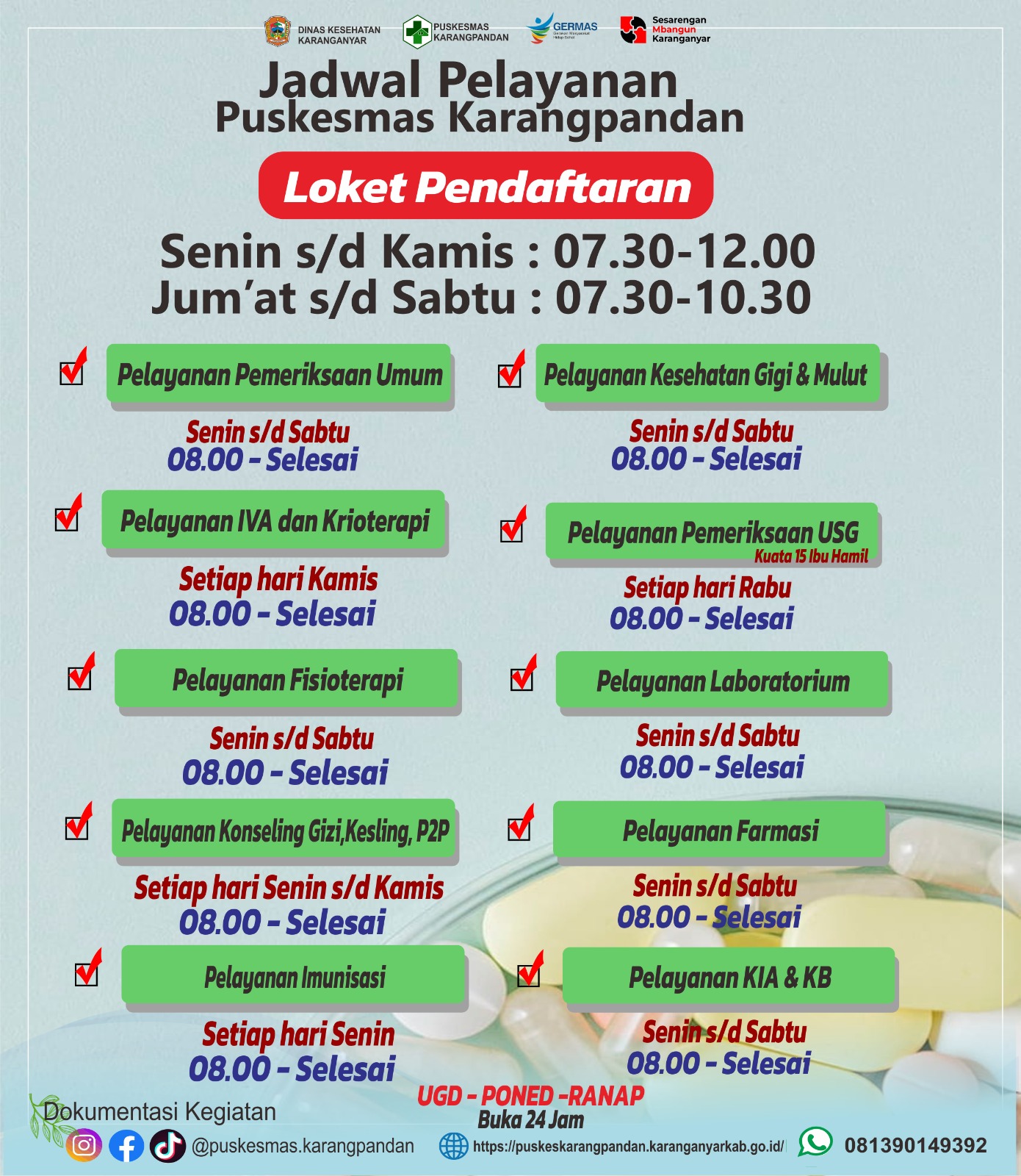 Jam Pelayanan Puskesmas Karangpandan